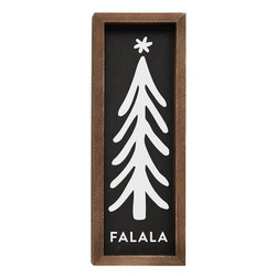 Wood Wall Sign - Fa La La Tree