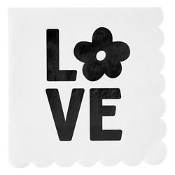 Cocktail Napkin - Love Flower