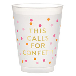 Gold Foil Frost Cup - Confetti