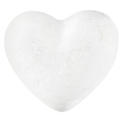 Large Paper Mache Heart - White