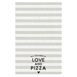 Striped Tea Towel - Love And Pizza