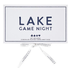 Face to Face Playing Cards + Dice Set Book Box - Lake Game Night