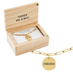 Link Chain Charm Necklace - Forever