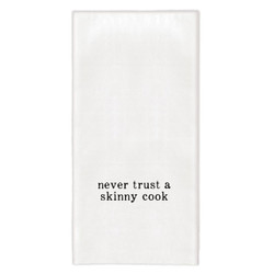 Face to Face Thirsty Boy Towel - Never Trust A Skinny Cook