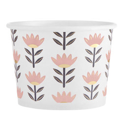 Paper Ice Cream Cups - Flowers - Set of 16