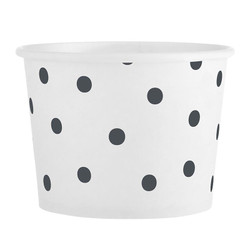 Paper Ice Cream Cups - Dots - Set of 16