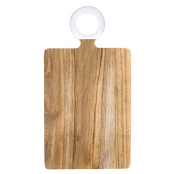 Wood Board with Enamel Handle - Large - White
