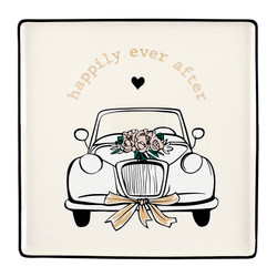 Ceramic Square Platter - Wedding Car