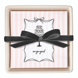 Ceramic Napkin Tray + Napkins - Engaged