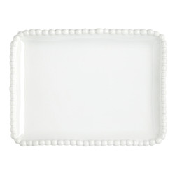 Ceramic Beaded Tray 8"
