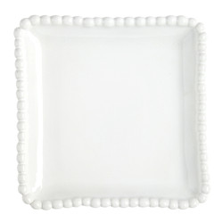 Ceramic Beaded Appetizer Plate 6" - Set of 4