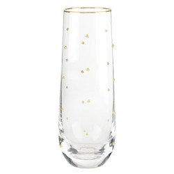 Gold Dotted Champagne Glass