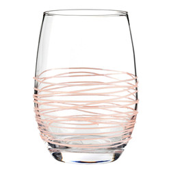 Textured Spun Wine Glass - Blush