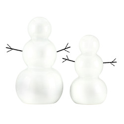 Ceramic Snowmen - Set of 2