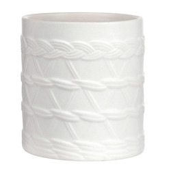 Face to Face Mini Ceramic Vase - Rattan