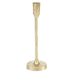 Face to Face Hammered Aluminum Candleholder - Small - Gold
