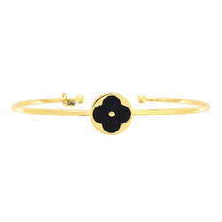 Quatrefoil Bangle - Black