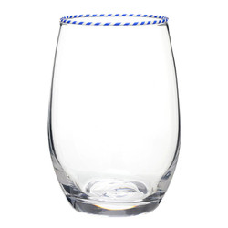 Blue Twist Wine Glass - Blue