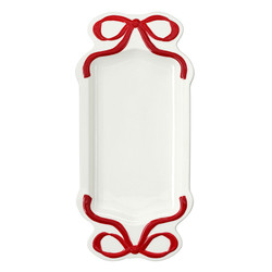 Ceramic Bow Platter - Red