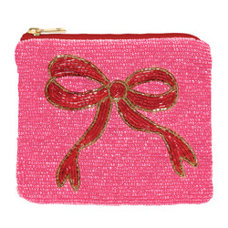 Beaded Pouch - Bow