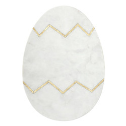 Egg Marble Board + Brass Inlay