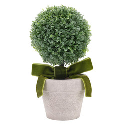 Topiary Pot with Bow - Small 6.25" H