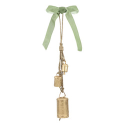Face to Face Hammered Gold Bells - Peace & Joy 