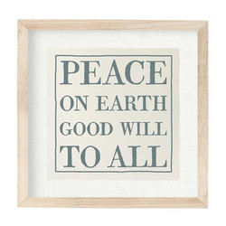 Face to Face Wood Sign - Peace