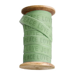 Face to Face Velvet Ribbon Spool - Peace Love Joy 
