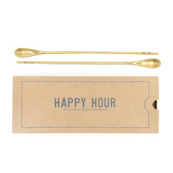 Face to Face Happy Hour Cocktail Spoons - Set of 2