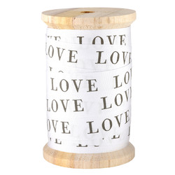 Face to Face Linen Ribbon Spool - LOVE