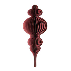 Luxe Finial Paper Ornaments - Dark Burgundy 9"