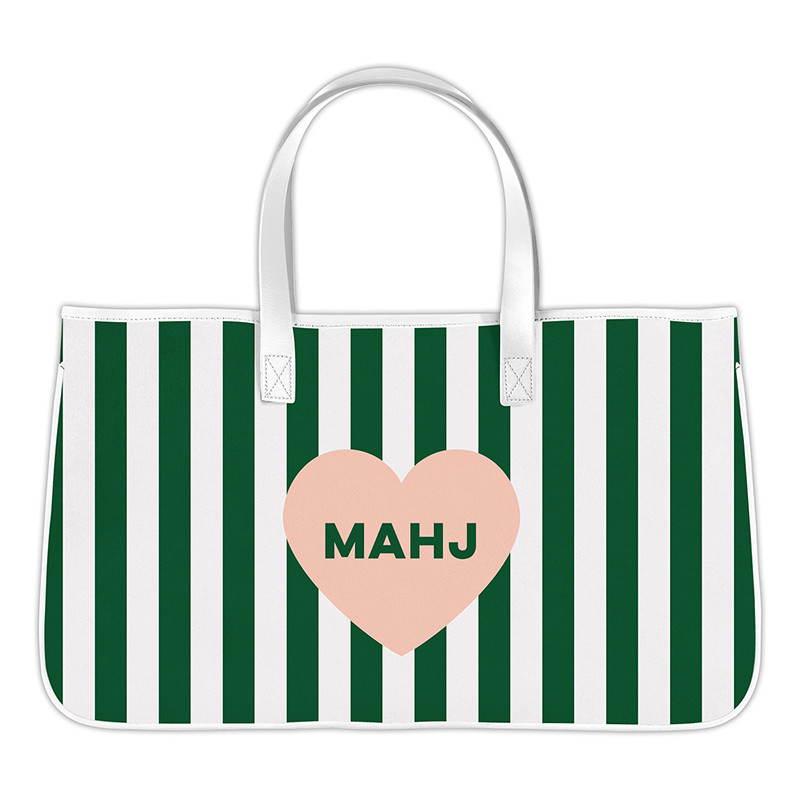 Santa Barbara Design Studio Borsa Della Spesa In Iuta E Pelle, "Hold Everything", 43x30x20 Cm, Con Tasca Interna E Fodera Impermeabile - 4