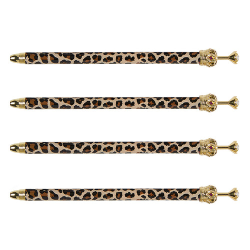 Rhinestone Crown Pen - Cheetah F3788