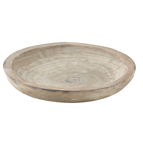 Paulownia Wood Bowl-Grey MD D3684