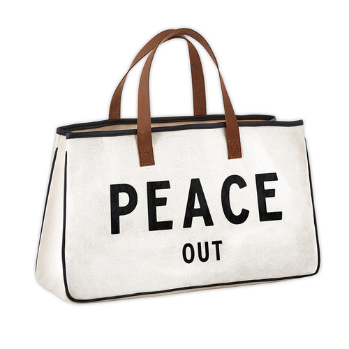 Canvas Tote - Peace Out D3714