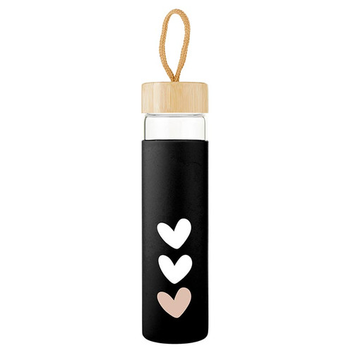 Glass Bottle - Hearts L1694