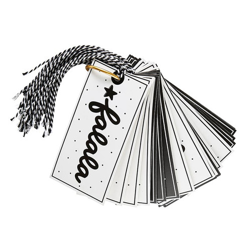 Gift Tags Book-Black/White Holiday