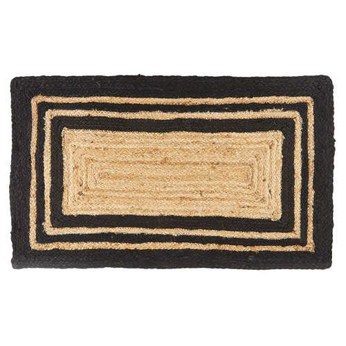 Jute Doormat - Natural/Black