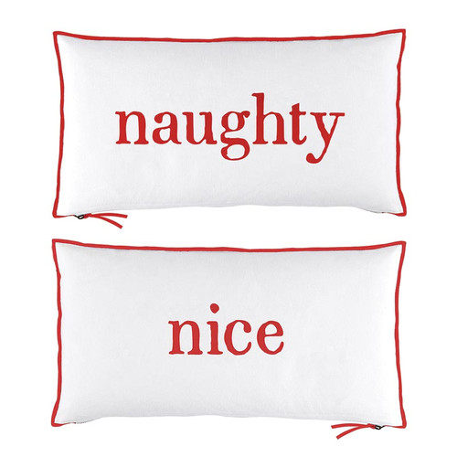 Face to Face Lumbar Pillow - Naughty/Nice