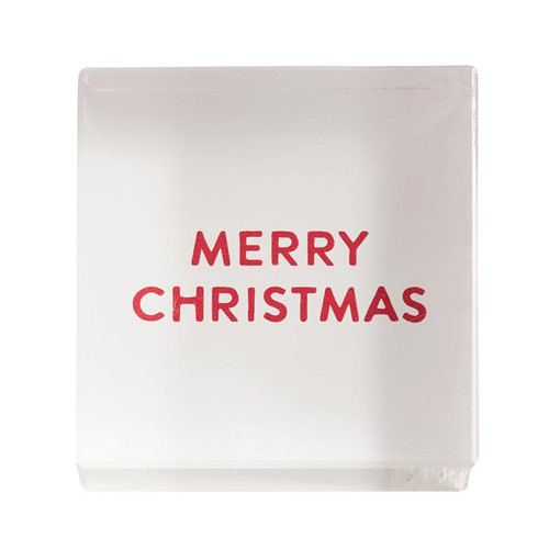 Face to Face Mini Lucite Block - Merry Christmas