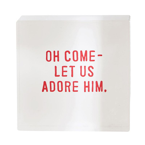 Face to Face Large Lucite Block - Adore Him