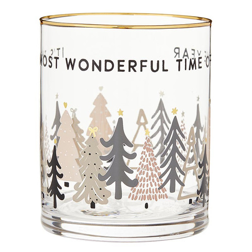 Gold Rimmed Rocks Glass - Most Wonderful Time - [Consumer]Santa Barbara ...