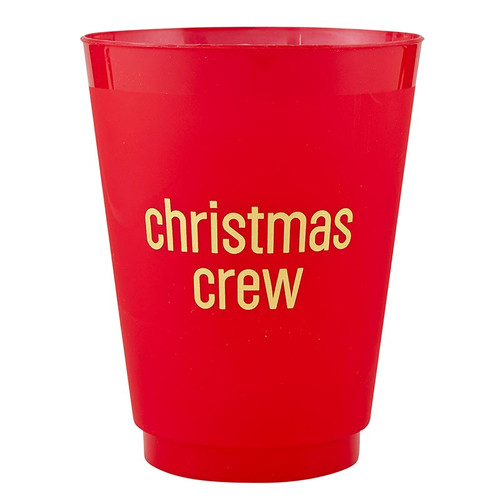 Gold Foil Frost Cups - Christmas Crew - Set of 8