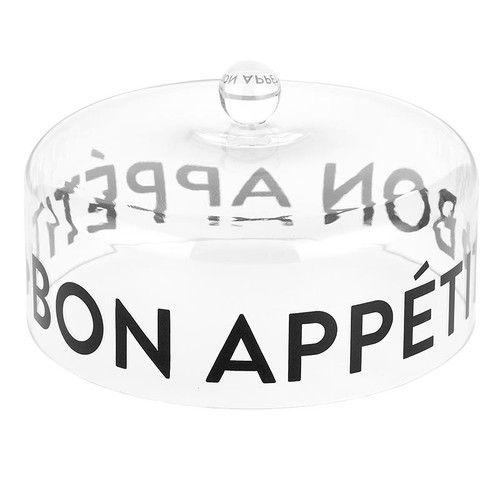 Acrylic Cake Dome - Bon Appetit (Medium)