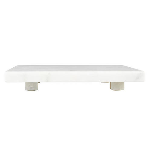 White Marble Footed Tray - 12