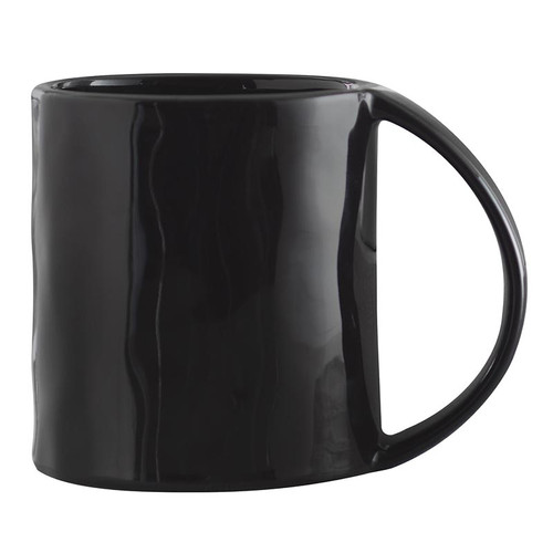 Artisan Wide Handle Mug - Glossy Black