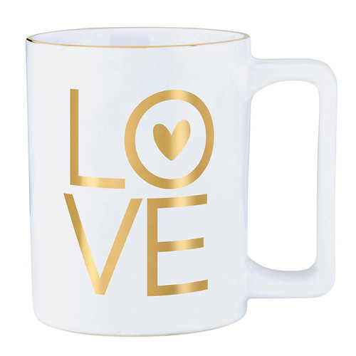 Gold Foil Organic Mug - Love