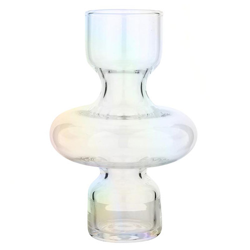Glass Bubble Vase - Clear - 6" H