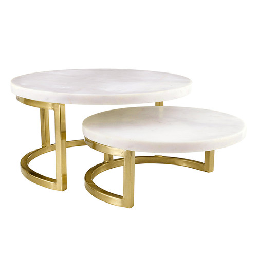 Marble Nesting Trays - Gold